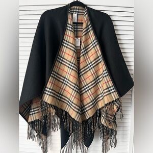 Burberry check reversible cape